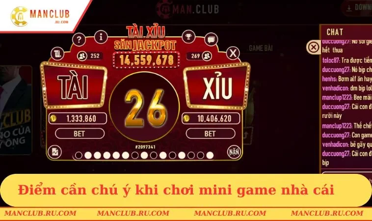 Điểm cần chú ý khi chơi mini game nhà cái